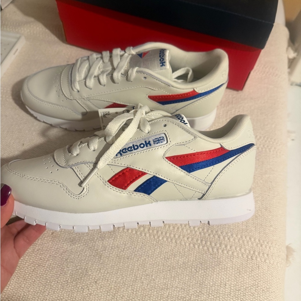 Reebok Chalk and Vector Blue Women's Running Shoes